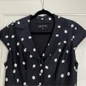 Lovely black dress with while polka dots
